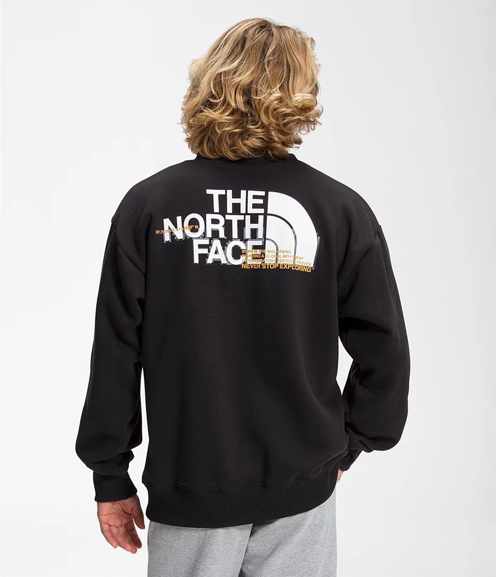 The North Face Coordinates Crew Sweatshirt Herren - Schwarz CH-966SBZK